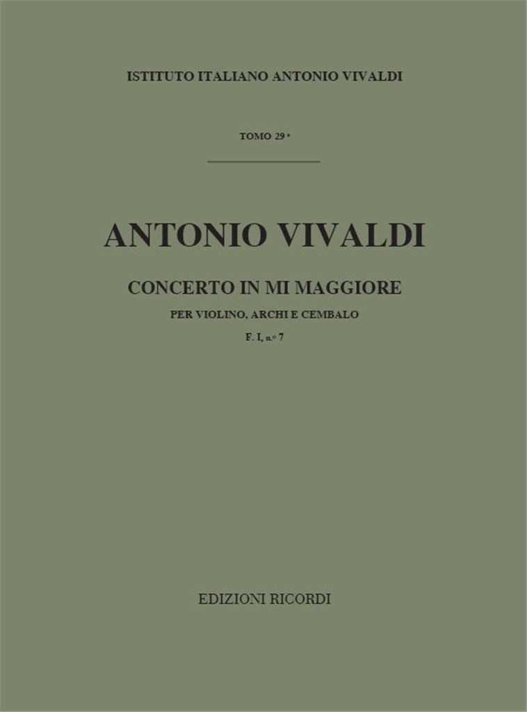 Concerti Per Vl., Archi E B.C.: In Mi Rv 268